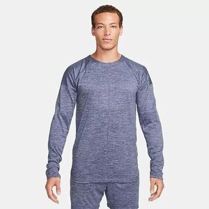Nike YOGA Dri-Fit Long Sleeve Mens XL Thunder Blue Knit Stretch FB7775-437 NEW